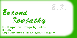 botond komjathy business card