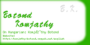 botond komjathy business card